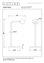 MONTANA - Table lamp - LED Dimmable - 1x5W 2700K - Coffee