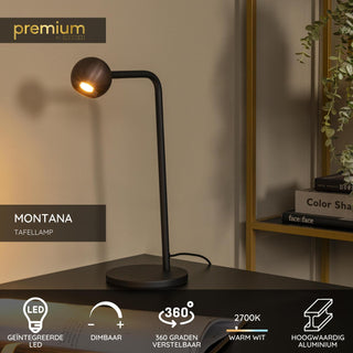 MONTANA - Table lamp - LED Dimmable - 1x5W 2700K - Coffee