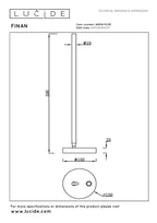 FINAN - Lampe de table - LED Var. - 1x12W 2700K - Noir