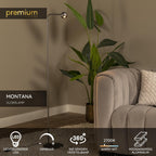 MONTANA - Vloerlamp - LED Dimb. - 1x6,3W 2700K - Grijs ijzer