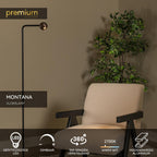 MONTANA - Vloerlamp - LED Dimb. - 1x6,3W 2700K - Koffie