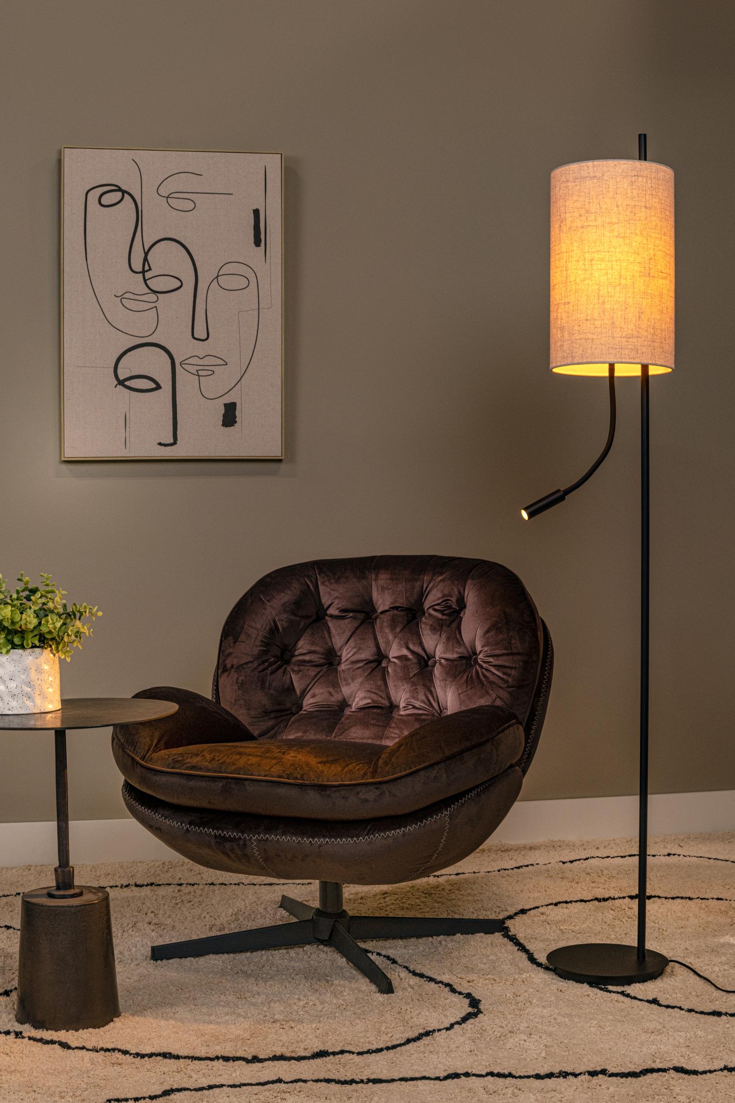 MAGIC - Vloerlamp - Ø 24 cm - 1xE27 - Zwart