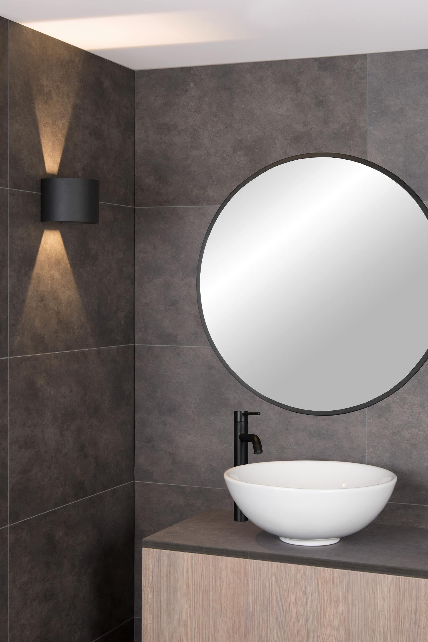 AXI - Wall spot / Wall light Bathroom - LED - 2x3.5W 2700K - IP54 - Adjustable beam angle - Black