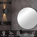 AXI - Wall spot / Wall light Bathroom - LED - 2x3.5W 2700K - IP54 - Adjustable beam angle - Black