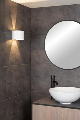 AXI - Wall spot / Wall light Bathroom - LED - 2x3.5W 2700K - IP54 - Adjustable beam angle - White