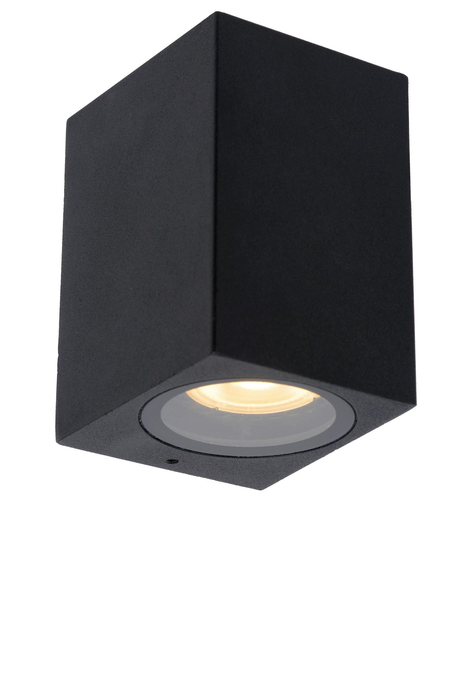 ZARO - Wandspot / Wandlamp Binnen/Buiten - 1xGU10 - IP44 - Zwart