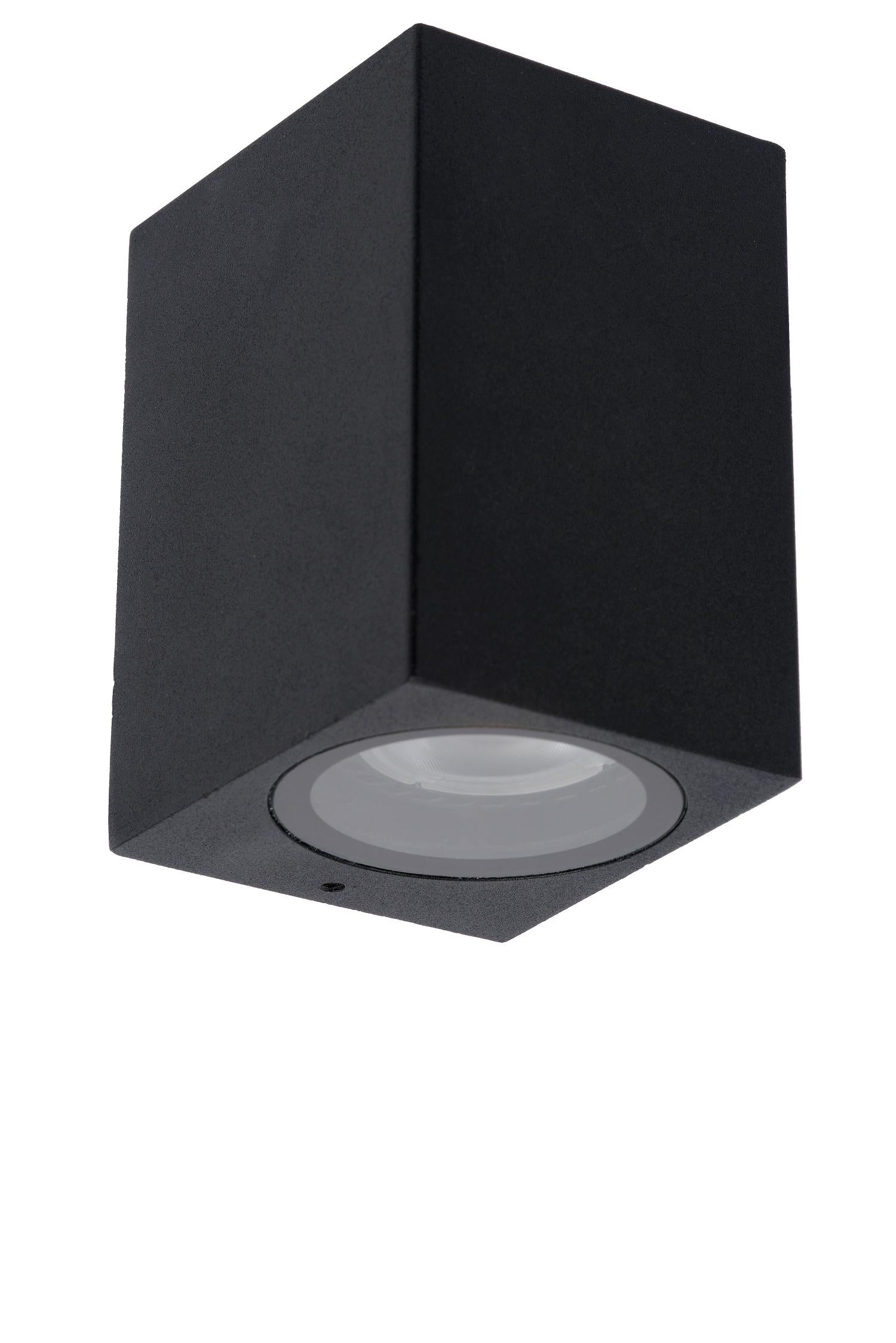 ZARO - Wandspot / Wandlamp Binnen/Buiten - 1xGU10 - IP44 - Zwart