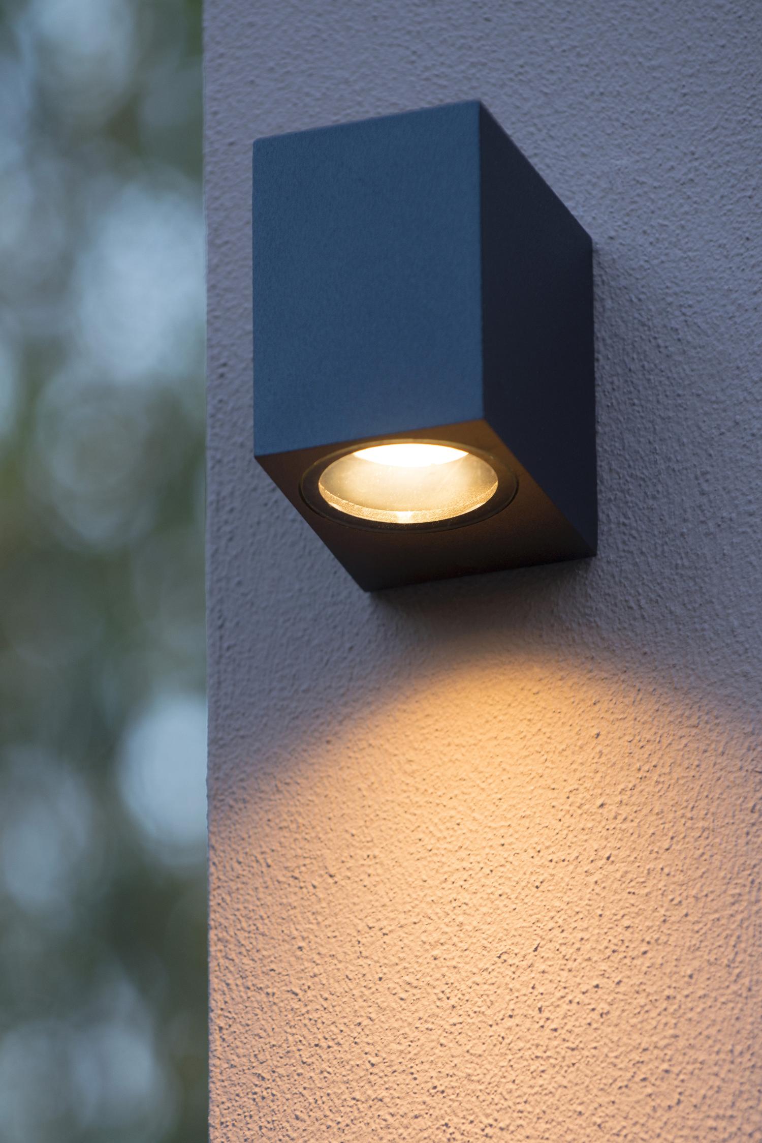 ZARO - Wandspot / Wandlamp Binnen/Buiten - 1xGU10 - IP44 - Zwart
