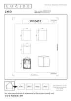 ZARO - Wandspot / Wandlamp Binnen/Buiten - 1xGU10 - IP44 - Wit