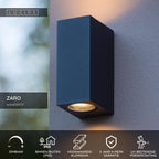 ZARO - Wall spot / Wall light Indoor/Outdoor - 2xGU10 - IP65 - Black