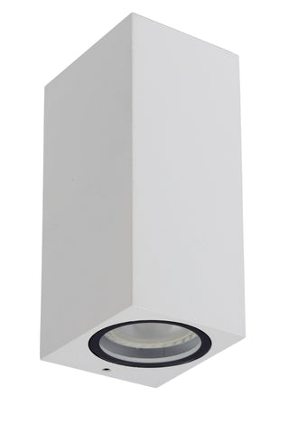 ZARO - Spot mural / Applique murale Intérieur/Extérieur - 2xGU10 - IP65 - Blanc