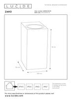 ZARO - Spot mural / Applique murale Intérieur/Extérieur - 2xGU10 - IP65 - Blanc
