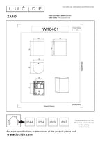 ZARO - Wall spot / Wall light Indoor/Outdoor - 1xGU10 - IP44 - White