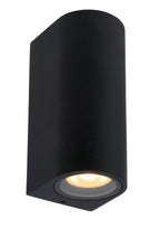 ZARO - Spot mural / Applique murale Intérieur/Extérieur - 2xGU10 - IP44 - Noir
