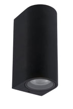 ZARO - Spot mural / Applique murale Intérieur/Extérieur - 2xGU10 - IP44 - Noir