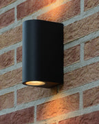 ZARO - Spot mural / Applique murale Intérieur/Extérieur - 2xGU10 - IP44 - Noir