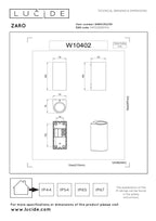 ZARO - Spot mural / Applique murale Intérieur/Extérieur - 2xGU10 - IP44 - Noir