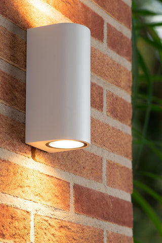 ZARO - Wandspot / Wandlamp Binnen/Buiten - 2xGU10 - IP44 - Wit