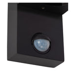 ZARO - Wandspot / Wandlamp Binnen/Buiten - 2xGU10 - IP65 - Beweging & dag/nacht sensor (uitschakelbaar) - Zwart