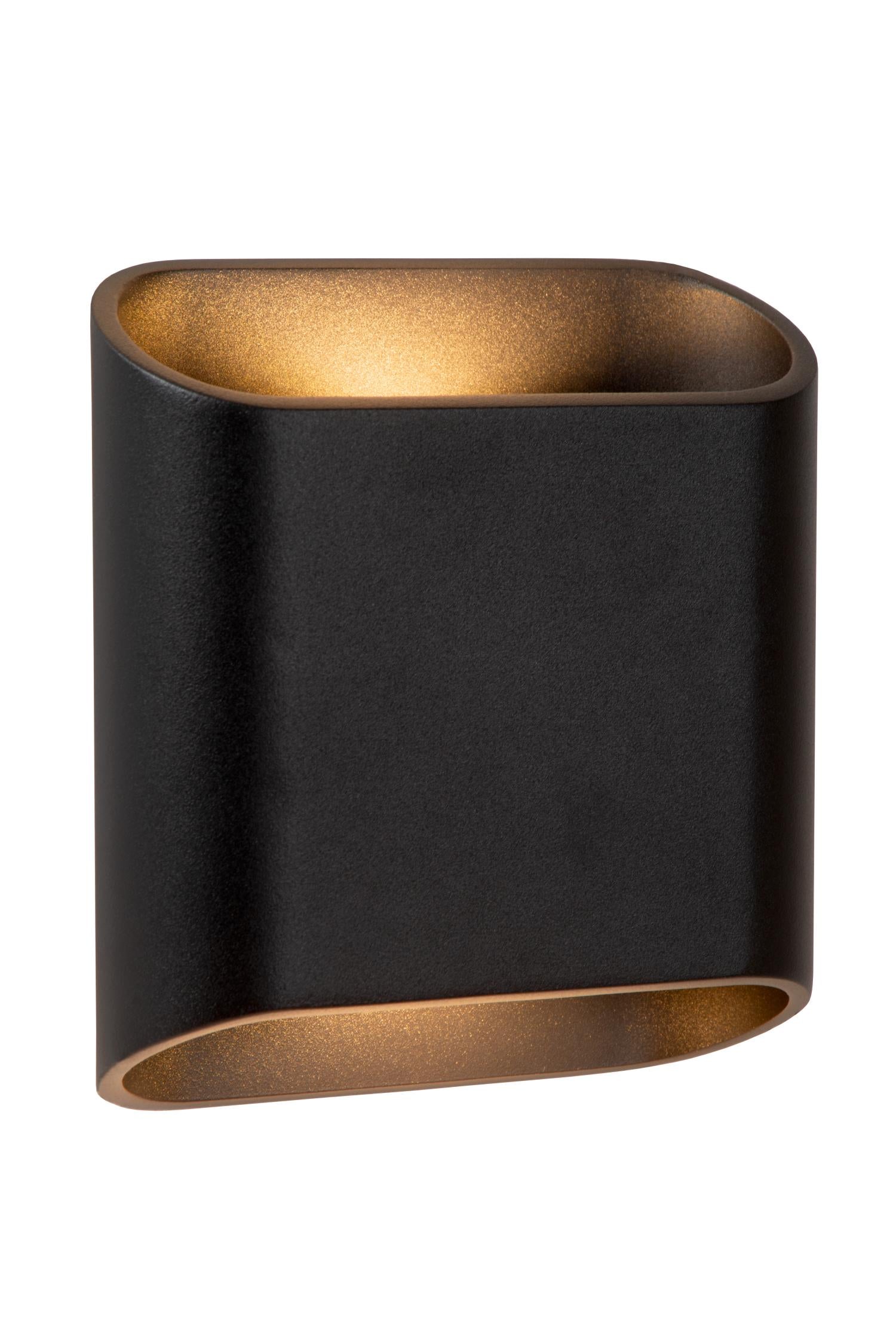 ATILA - Wandlamp Binnen/Buiten - LED Dimb. - 2x5W 2700K - IP65 - Zwart