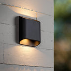 ATILA - Wandlamp Binnen/Buiten - LED Dimb. - 2x5W 2700K - IP65 - Zwart