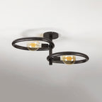 Plafonnier Pebble noir artic - 2 lumières, largeur 73 cm
