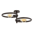 Plafonnier Pebble noir artic - 2 lumières, largeur 73 cm