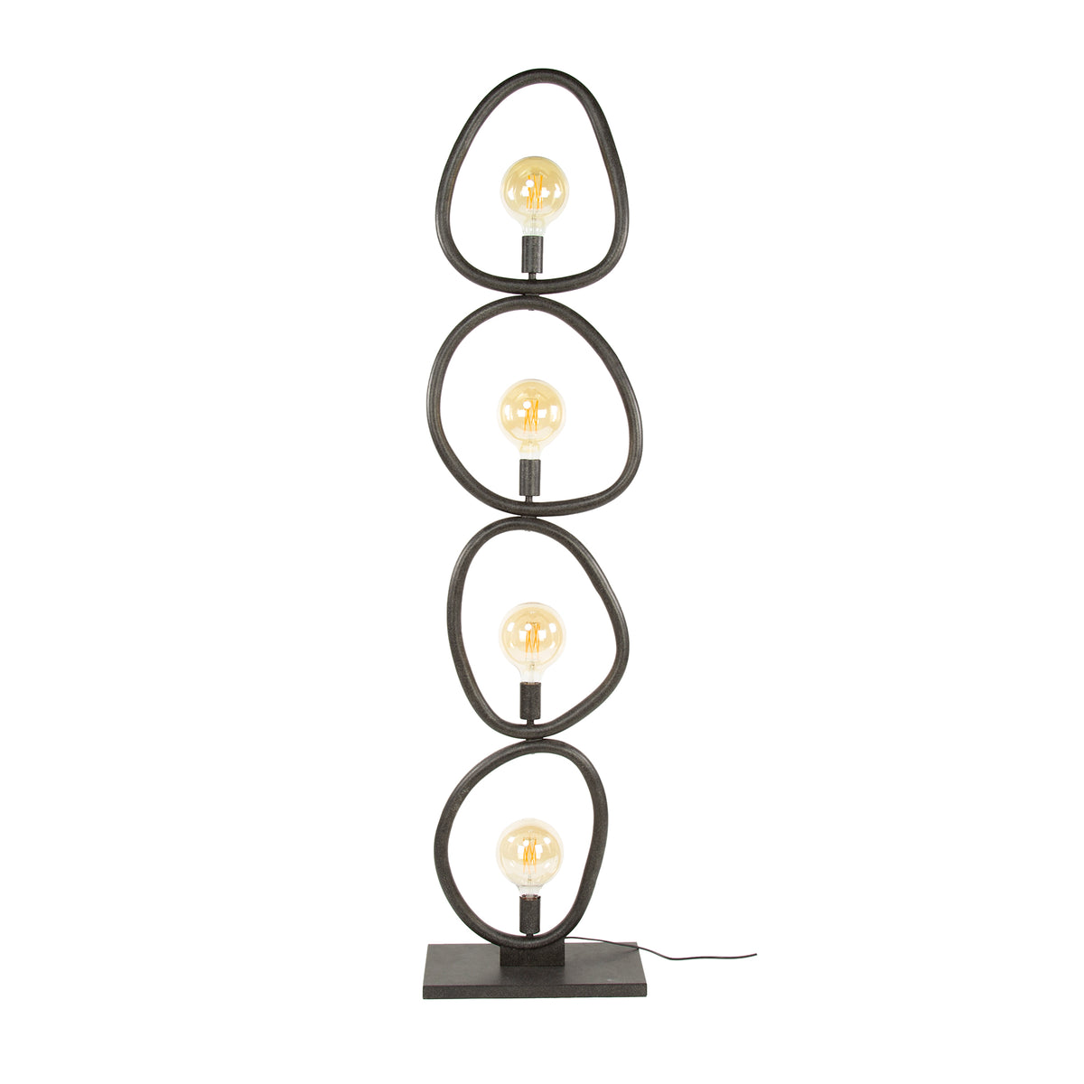 Floor lamp Pebble artic black - 4-light, 165 cm high