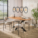 Pendant lamp Pebble artic black - 4-light, 140 cm wide