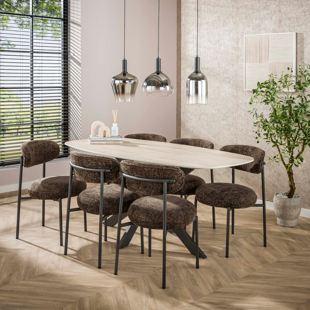 Suspension Zenith noir artic - 3 lumières, largeur 105 cm