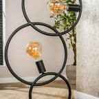 Floor lamp Loop artic black - 3-light, 140 cm high