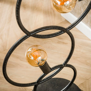 Floor lamp Loop artic black - 3-light, 140 cm high