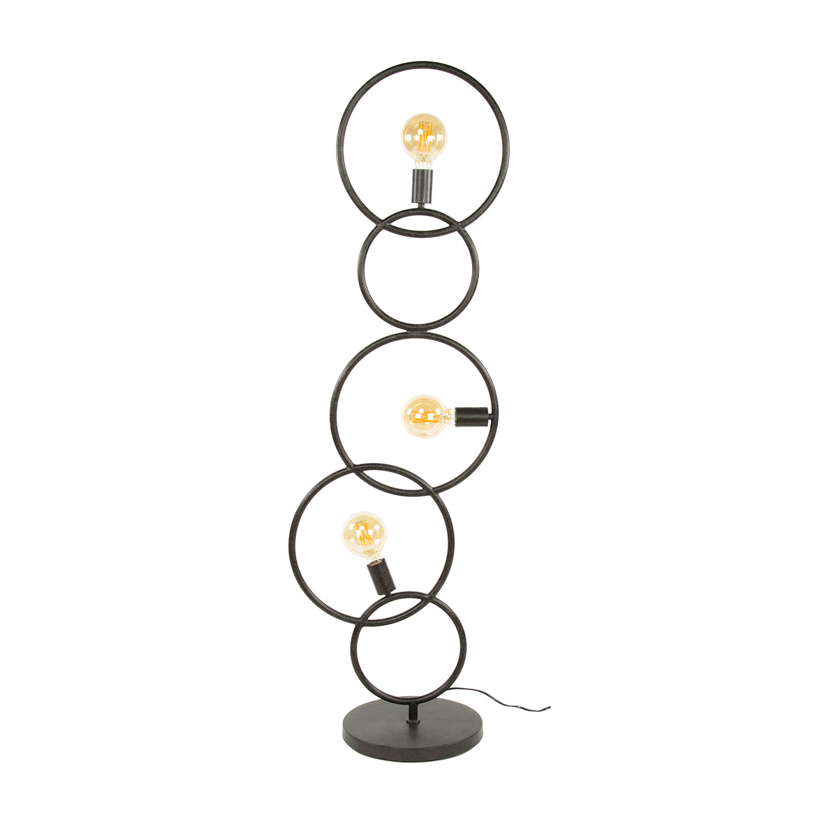 Floor lamp Loop artic black - 3-light, 140 cm high