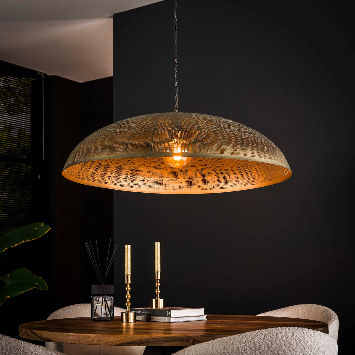 Pendant lamp Cosmic antique bronze - 1-light, diameter 90 cm
