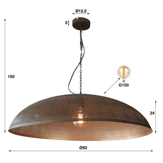 Suspension Cosmic bronze antique - 1 lumière, diamètre 90 cm