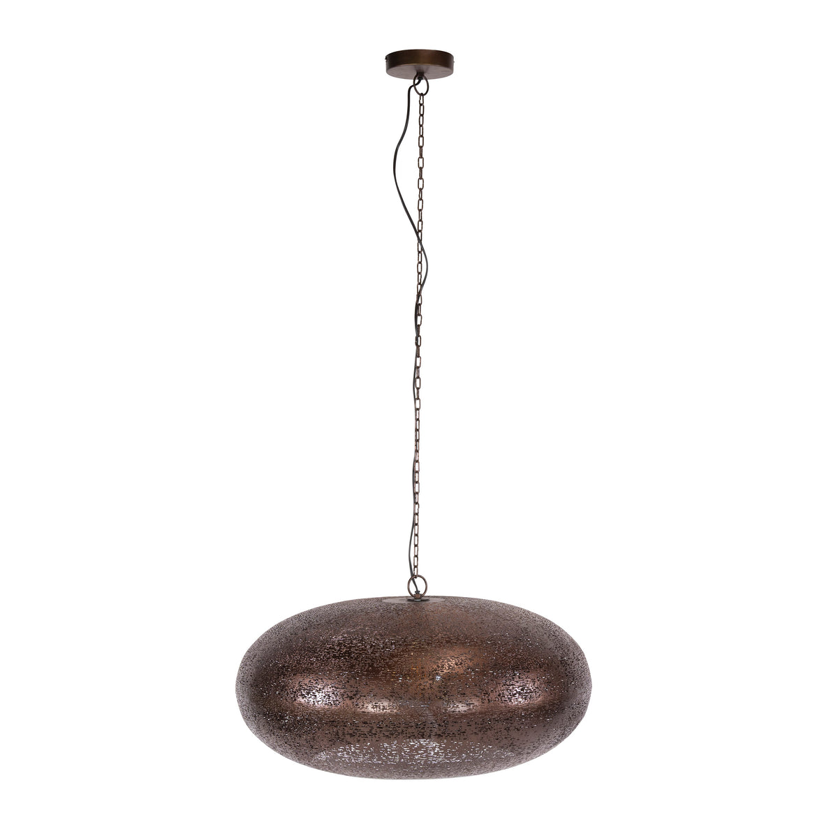 Pendant lamp Cielo antique copper - 1-light, diameter 68 cm