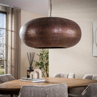 Pendant lamp Cielo antique copper - 1-light, diameter 90 cm