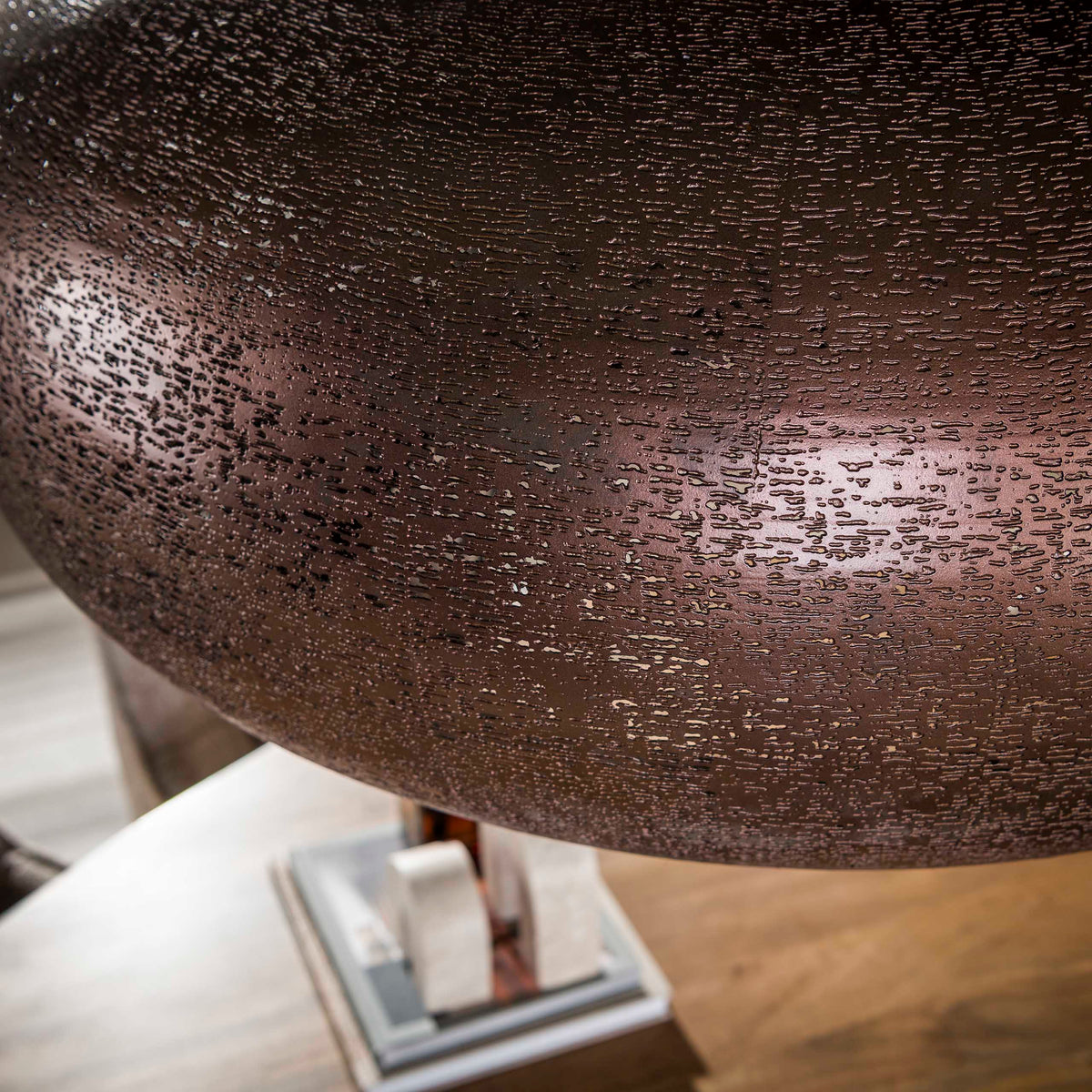 Pendant lamp Cielo antique copper - 1-light, diameter 90 cm
