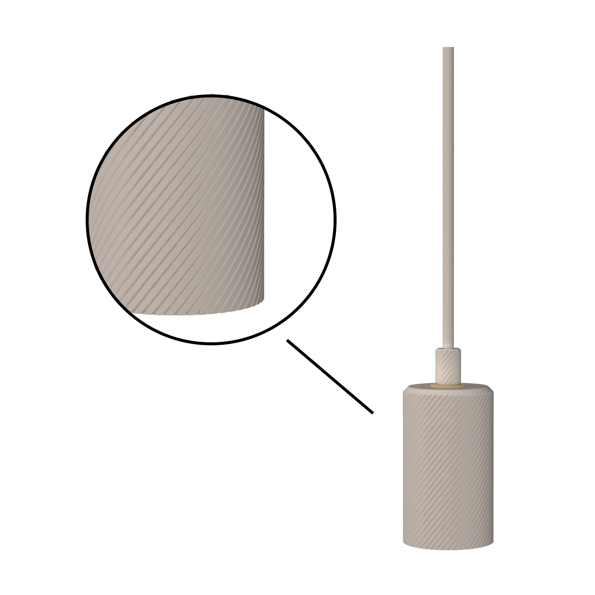 Pendant lamp ALIX WAVE E27 black 4 m