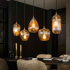 LioLights Diamond Grain diamond pendant lamp 5-light 120 cm wide – glass