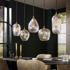 LioLights Diamond Grain diamond pendant lamp 5-light 120 cm wide – glass