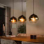 Suspension Bubble Shaded or - 3 lumières, largeur 115 cm