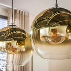 Suspension Bubble Shaded or - 3 lumières, largeur 115 cm