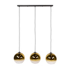Suspension Bubble Shaded or - 3 lumières, largeur 115 cm