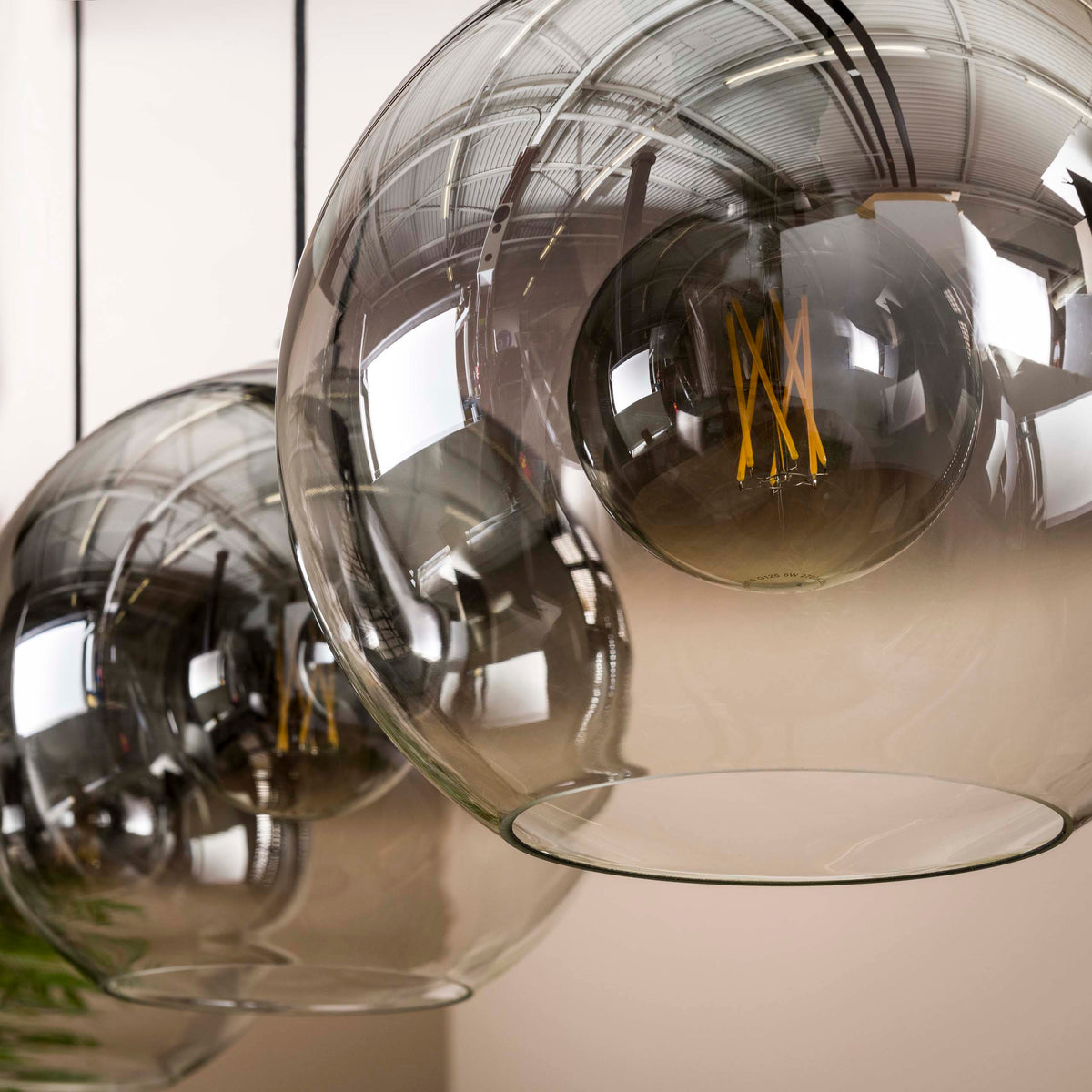 Pendant lamp Bubble Shaded old silver - 3-light, 115 cm wide