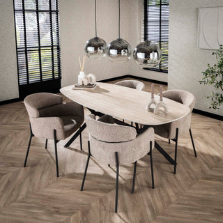 Suspension Bubble Shaded argent vieilli - 3 lumières, largeur 115 cm