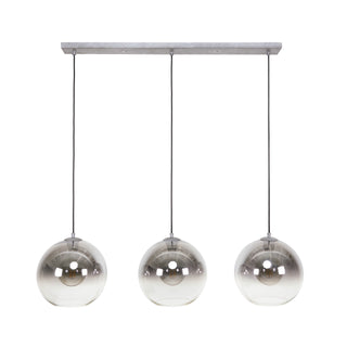 Suspension Bubble Shaded argent vieilli - 3 lumières, largeur 115 cm