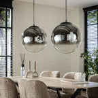 Pendant lamp Bubble Shaded XL artic black - 2-light, 110 cm wide