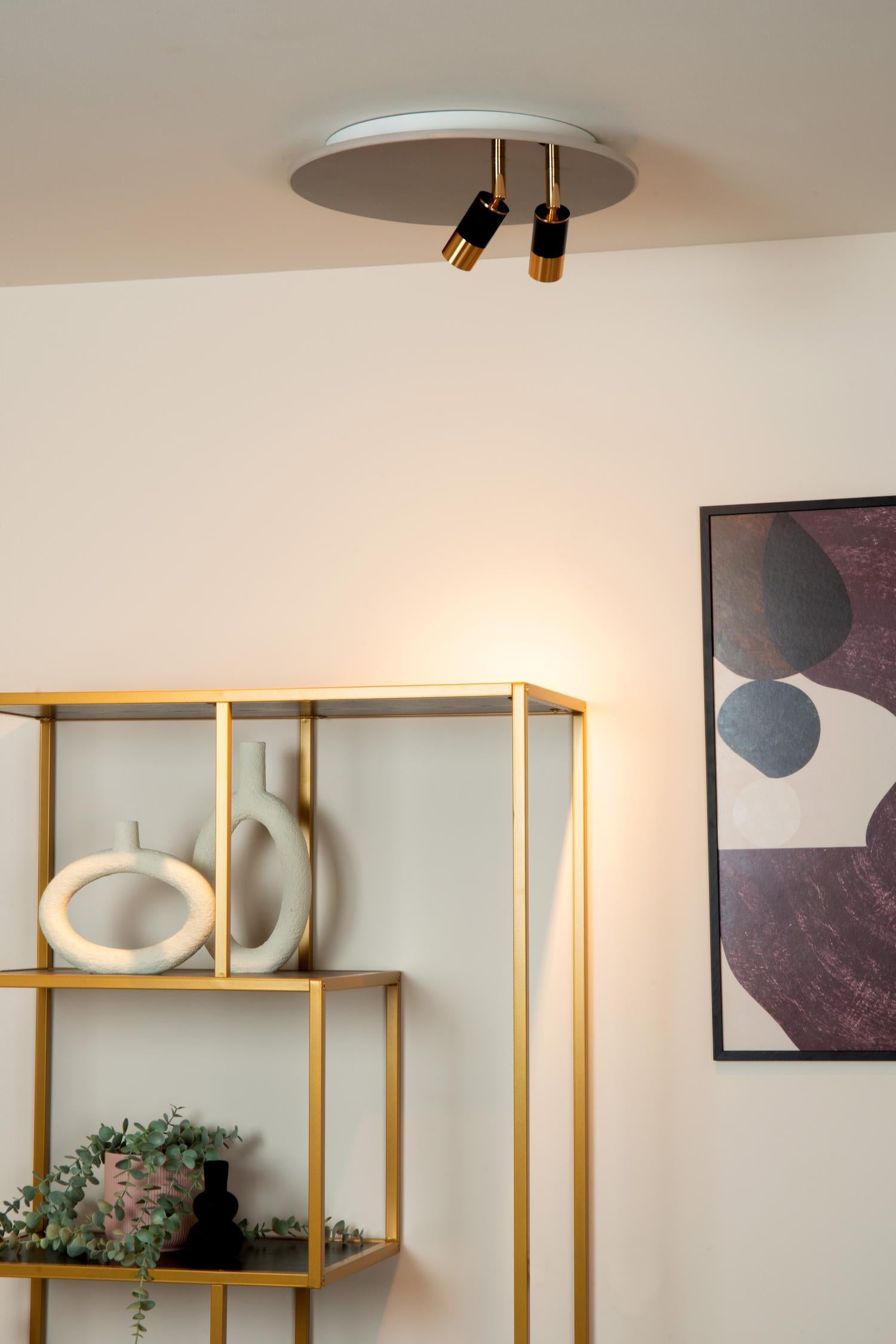 JUBEL - Ceiling light - Ø 40 cm - LED - CCT - 2500K/3000K - Black chrome