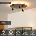 JUBEL - Plafonnier - Ø 48 cm - LED - CCT - 2500K/3000K - Or mat / Laiton